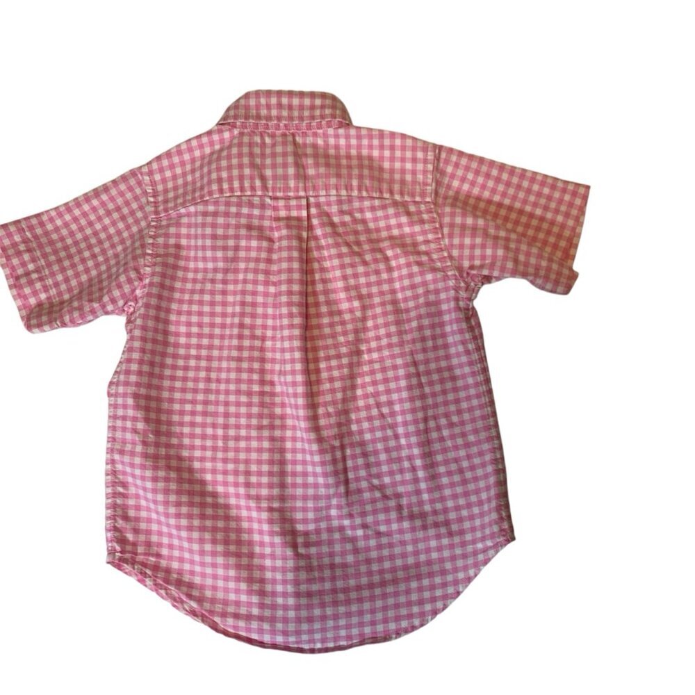 Ralph Lauren Pink Gingham Short Sleeve Kids Sz 3T - Picture 3 of 3
